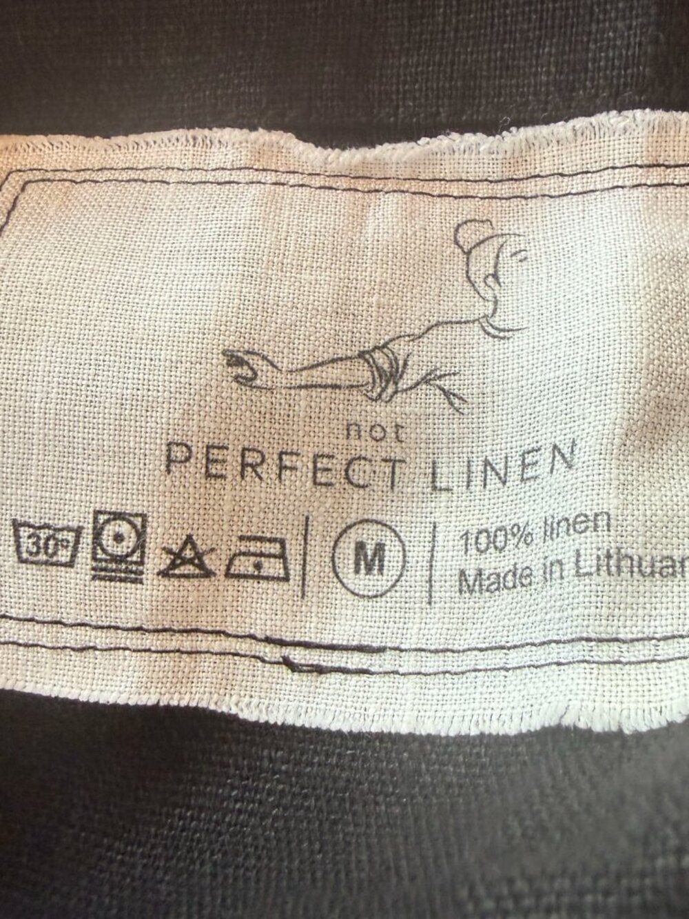 Not Perfect Linen Black Wrap Duster - Picture 3 of 3